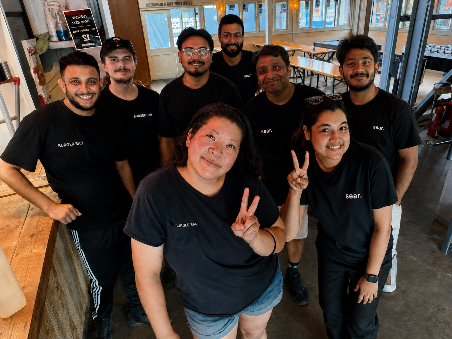 Monchupon team gathered together for a group photograph