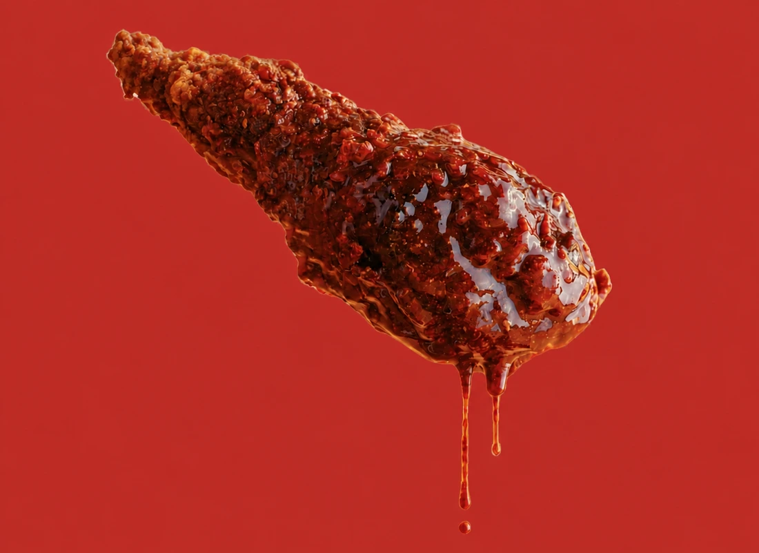 A glazed Japanese Chicken Shop chicken wing